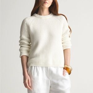 Quince Ivory Fisherman Sweater